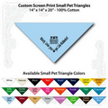 14"x14"x20" Light Blue Custom Printed Imported 100% Cotton Pet Bandanna